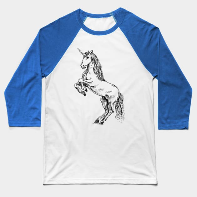 Unicorn image Baseball T-Shirt by rachelsfinelines